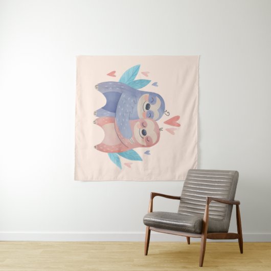 Niedliche Zeitnischen in der Liebe Wandteppich (Beispiel (Horizontal))