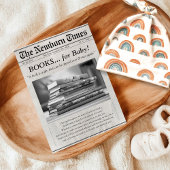 Niedliche Zeitungsbücher für Babydusche Begleitkarte