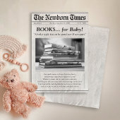 Niedliche Zeitungsbücher für Babydusche Begleitkarte