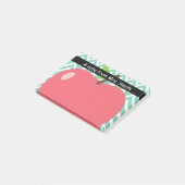 Niedliche Zickzack Streifen-großer Apple-Lehrer Post-it Klebezettel (angewinkelt)