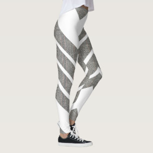 Niedliche Zickzack Zigzag-Muster-Farbgebung Leggings