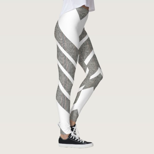 Niedliche Zickzack Zigzag-Muster-Farbgebung Leggings (Rechts)