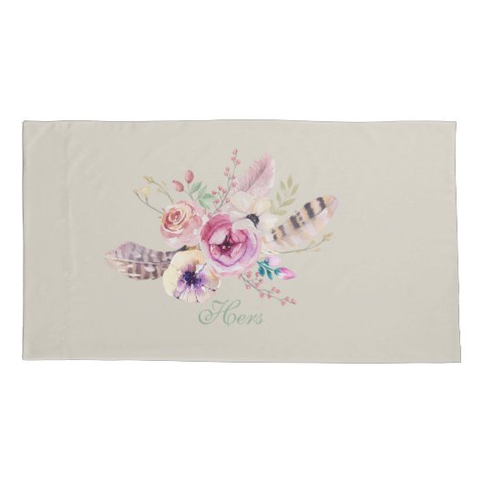 NIEDLICHE ZIEGE | Aquarellziegenportraits GetYerGo Kissenbezug (Rückseite-Links)