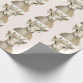 Niedliche Ziege Boho Tierfarbe Geschenkpapier (Ecke)