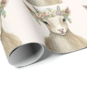 Niedliche Ziege Boho Tierfarbe Geschenkpapier (Rolleneckpunkt)