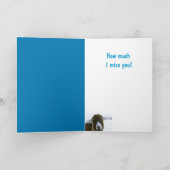 Niedliche Ziege "Miss dich!" Karte (Innenseite)