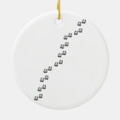 Niedliche Ziege mit HoofPrints Keramik Ornament (Hinten)