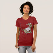 Niedliche Ziege mit HoofPrints T-Shirt (Vorne ganz)