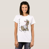 Niedliche Ziege mit HoofPrints T-Shirt (Vorne ganz)