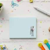 Niedliche Ziege mit rosa Kaugummi Post-it Klebezettel