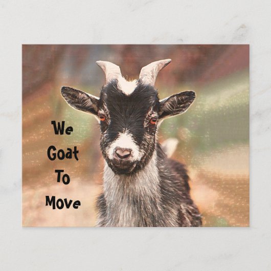 Niedliche Ziege - Neue Adresse (Vorderseite)