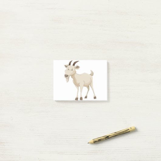 Niedliche Ziege Post-it Klebezettel (Auf Schreibtisch)