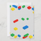 Niedliche Ziegel Gebäude Blockiert Kinder Dankeskarte (Rückseite)