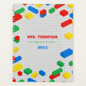 Niedliche Ziegel Gebäude Blockiert Kinder Lehrer Planer (Vorderseite)