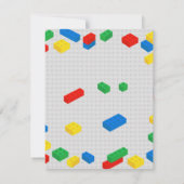 Niedliche Ziegel Gebäude Blockiert Kinder Mitteilungskarte (Rückseite)