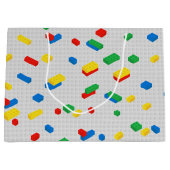 Niedliche Ziegel Gebäude Blockiert Kindermuster Große Geschenktüte (Vorderseite)