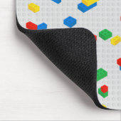 Niedliche Ziegel Gebäude Blockiert Kindermuster Mousepad (Ecke)