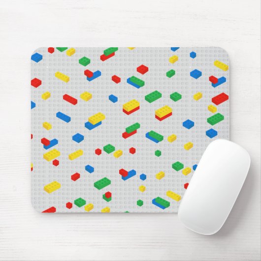 Niedliche Ziegel Gebäude Blockiert Kindermuster Mousepad (Mit Mouse)