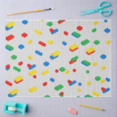 Niedliche Ziegel Gebäude Blockiert Kindermuster Seidenpapier (Basteln)