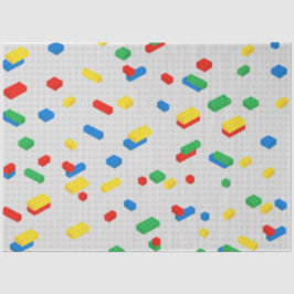 Niedliche Ziegel Gebäude Blockiert Kindermuster Seidenpapier