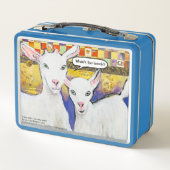 Niedliche Ziegen Art Metal Lunch Box (Rückseite)