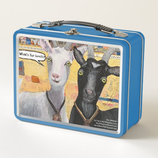 Niedliche Ziegen Art Metal Lunch Box (Vorderseite)