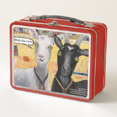 Niedliche Ziegen Art Metal Lunch Box (Vorderseite)