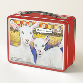 Niedliche Ziegen Art Metal Lunch Box