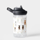 Niedliche Ziegen Bauernhoftiere Monogramm Trinkflasche (rechts)