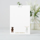 Niedliche Ziegen Dankeskarte (Stehend Vorderseite)