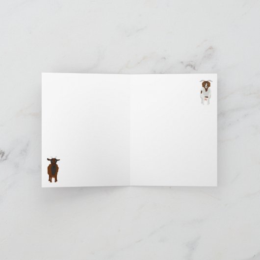 Niedliche Ziegen Karte (Innenseite)