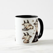 Niedliche Ziegen - "Meh Growth" Funny Self Care Tasse (VorderseiteRechts)