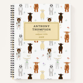 Niedliche Ziegen Zuchttiere Foto Keepake Album Notizblock