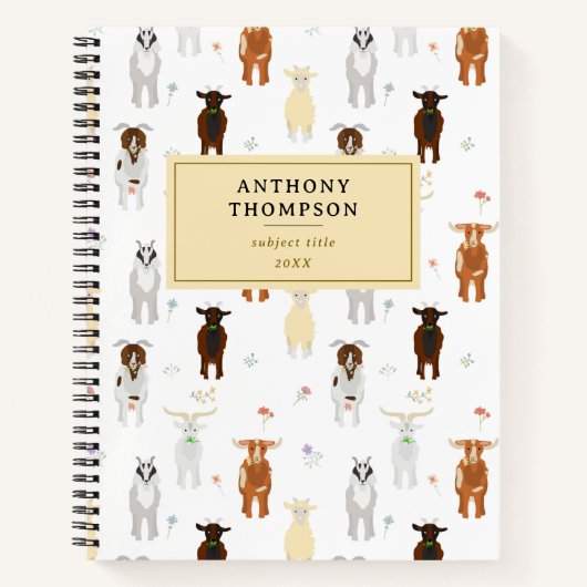 Niedliche Ziegen Zuchttiere Foto Keepake Album Notizblock (Vorderseite)