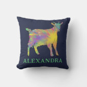 Niedliche Ziegenfarbe Tierart Kissen (Vorderseite)