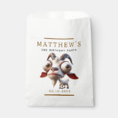 Niedliche Ziegenfarm Tiere 2. Geburtstag Party Geschenktütchen (Vorderseite)