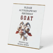 Niedliche Ziegenfarm Tiere 2. Geburtstag Party Sockelschild (Vorderseite)
