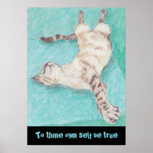 Niedliche Ziegenkatze zitiert Shakespeare Poster