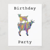 Niedliche Ziegenmädchen Geburtstagsparty Flyer (Hinten)