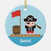 Niedliche Zimmerdekoration von Captain Ocean Raft Keramik Ornament (Vorne)