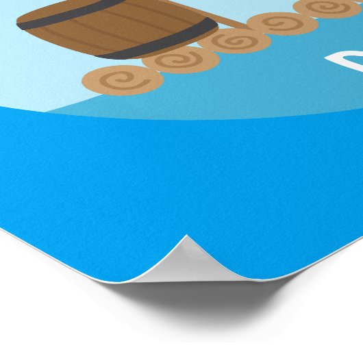 Niedliche Zimmerdekoration von Captain Ocean Raft Poster (Ecke)