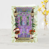 Niedliche Zimmertüre - Begrüßungsmatte Karte (Gelbe Blume)