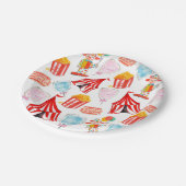 Niedliche Zirkus-Karnevalskinder Party Teller (Schrägansicht)