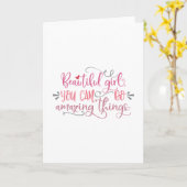 Niedliche Zitate für Mädchen Karte (Gelbe Blume)