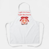 Niedliche Zitate, Herzform, Kerzenlicht, Kaugummi Schürze (Vorderseite)