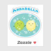 Niedliche Zitrone Limone Freunde Zitrusfrüchte Car Aufkleber (Blatt)