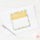 Niedliche Zitronen Hallo mein Name ist Aufkleber (Umschlag)