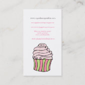 Niedliche Zitronen-Limone u. rosa Visitenkarte (Rückseite)