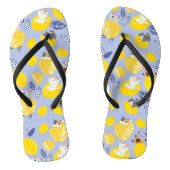 Niedliche Zitronen und Katzen Badesandalen (Fußbett)