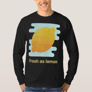 Niedliche Zitronenfrucht Muster Yellow Citrus Somm T-Shirt